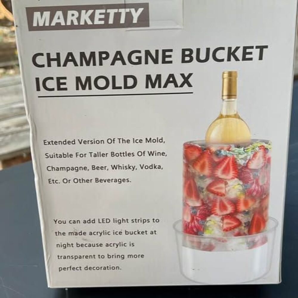 Marketty Champagne Bucket Ice Mold Max with Box and Insteuctions